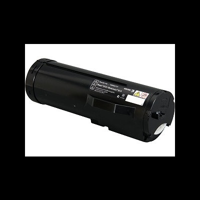 Toner preto cylindrical para impressora com etiqueta de texto