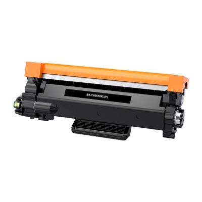 Cartucho de toner preto para impressora com pormenores laranja