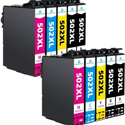 Cartuchos de tinta coloridos para impressora com rótulos 502XL HYGGETECH