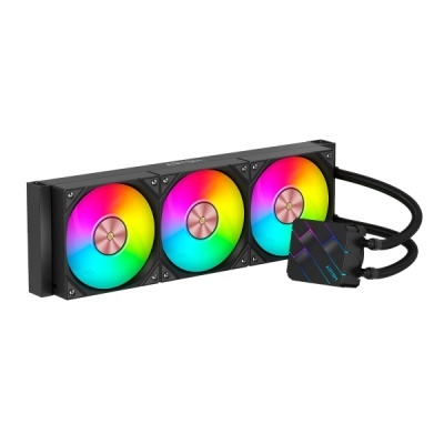 Sistema de arrefecimento líquido para computador com ventoinhas RGB