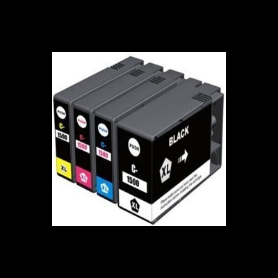 Conjunto de quatro tinteiros de impressora XL coloridos