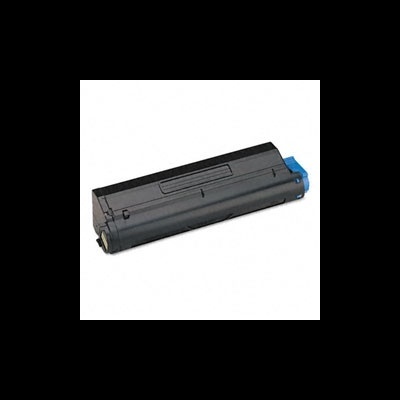 Toner preto para impressora com detalhes em azul