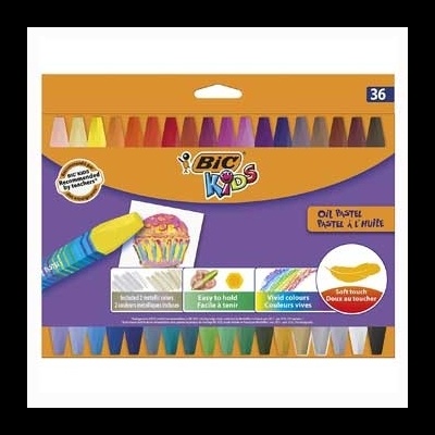 Embalagem de 36 pastéis oleosos BIC KIDS coloridos