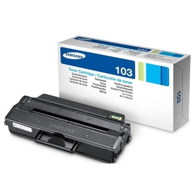 Toner Samsung 103 com embalagem branca e azul