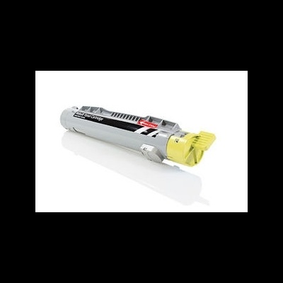 Cartucho de toner amarelo para impressora com rótulo copyQ.