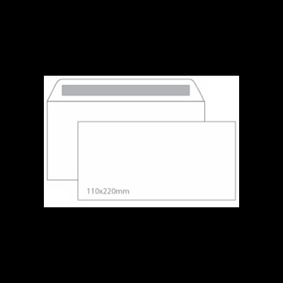 Envelope branco 110x220mm
