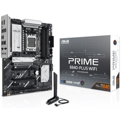 Placa-mãe ASUS PRIME B840-PLUS WIFI com antena e caixa