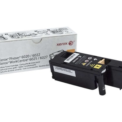 Cartucho de toner amarelo Xerox com embalagem branca