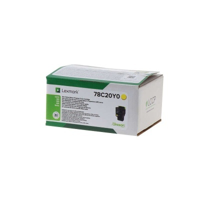 Caixa de cartucho de toner amarelo Lexmark 78C20Y0