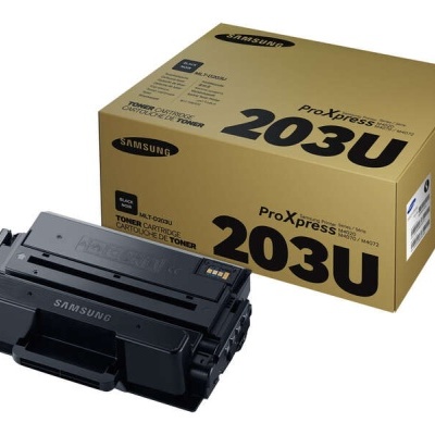 Toner Samsung ProXpress 203U preto com embalagem castanha