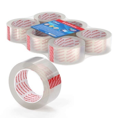 Pack de seis rolos de fita adesiva transparente ErichKrause em fundo branco