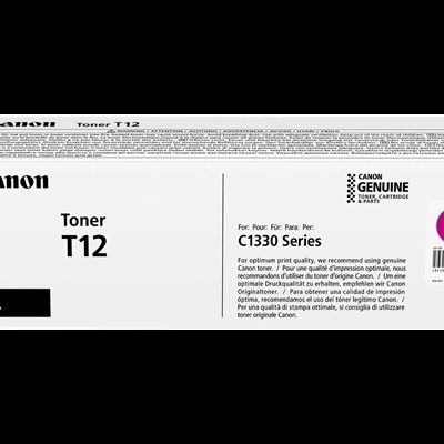 Cartucho de toner Canon T12 para série C1330 com etiqueta magenta