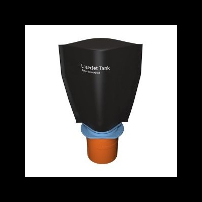 Depósito de toner para impressora LaserJet Tank com tampa laranja e aba azul