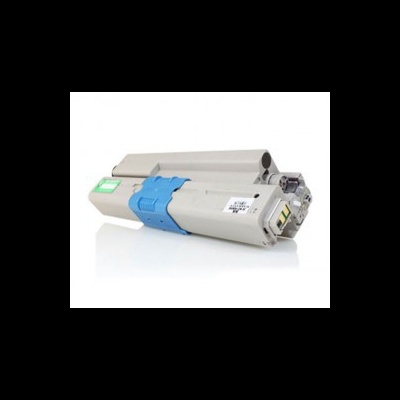 Cartucho de toner com azul e cinza, etiquetas com código QR e código de barras