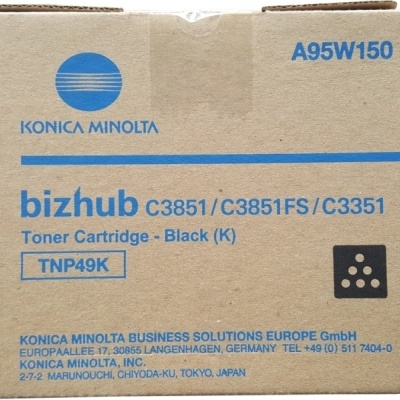 Caixa de cartucho de toner Konica Minolta bizhub preta TNP49K