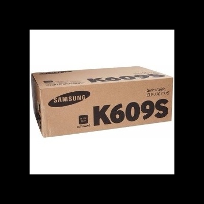 Caixa de toner Samsung K609S em cartão castanho com texto preto