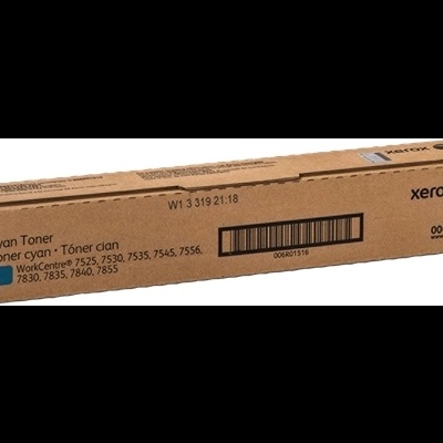 Embalagem de toner Xerox ciano para impressora WorkCentre