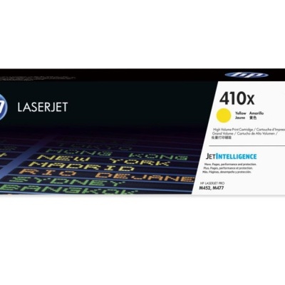 Embalagem de tinteiro HP LaserJet 410x amarelo para impressora
