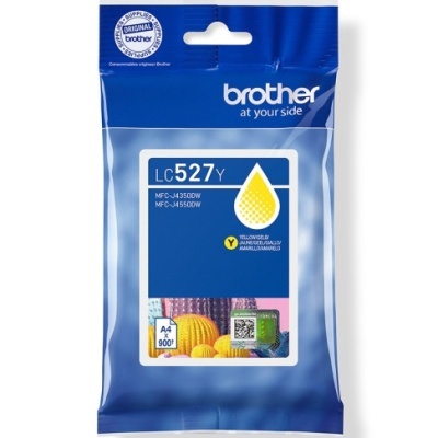 Embalagem azul de tinta amarela Brother LC 527 Y para impressora