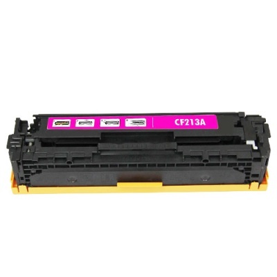 Cartucho de toner CF213A preto com etiqueta rosa