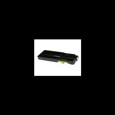 Toner preto para impressora com alavanca amarela sobre fundo branco