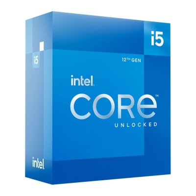 Caixa azul do processador Intel Core i5 12ª geração