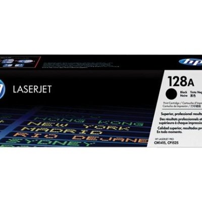 Embalagem de cartucho de impressora HP LaserJet 128A preto
