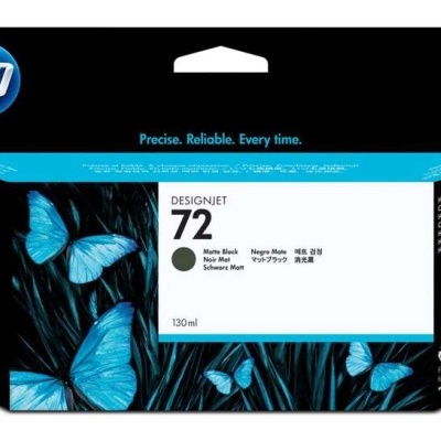 Embalagem de tinta HP DesignJet 72 Preto Mate com borboletas azuis