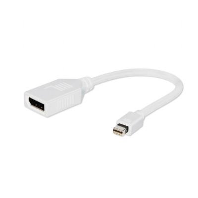 Adaptador cabo branco mini DisplayPort para DisplayPort