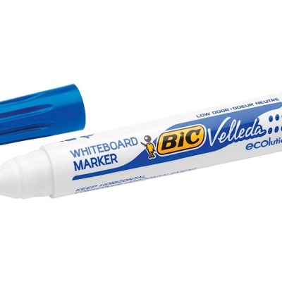 Marcador BIC Velleda ecolutions para quadro branco com tampa azul