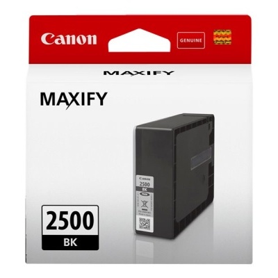 Tinteiro preto Canon MAXIFY 2500 BK na embalagem