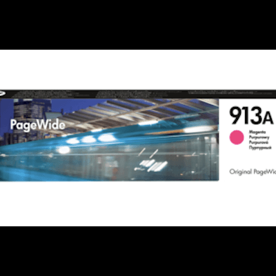 Embalagem de tinteiro HP PageWide 913A magenta
