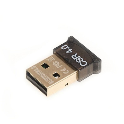 Adaptador USB Bluetooth CSR 4.0 preto e dourado