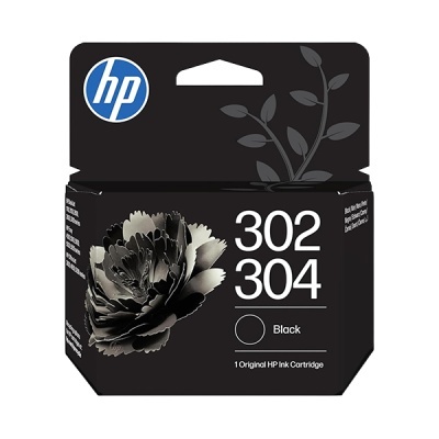 Caixa preta de cartucho de tinta HP original para impressora