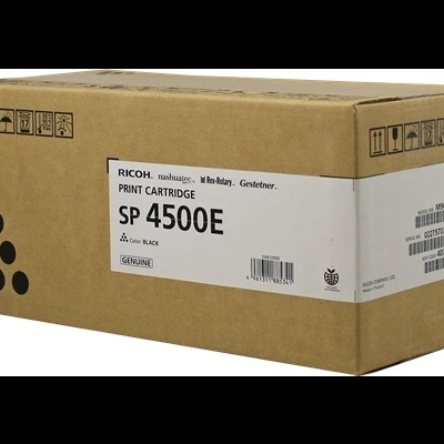 Caixa de cartão com etiqueta branca para cartucho de impressão Ricoh SP 4500E