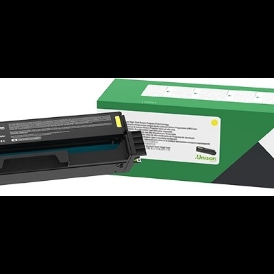 Cartucho toner Lexmark amarelo com embalagem