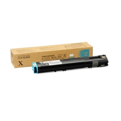 Toner Fuji Xerox ciano original com embalagem de cartão