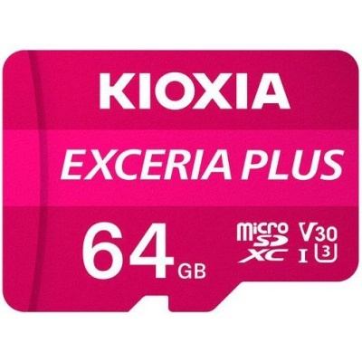 Cartão micro SD rosa Kioxia Exceria Plus 64 GB