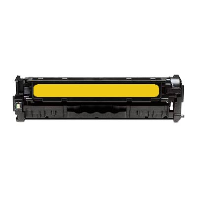 Toner amarelo para impressora em plástico preto e amarelo