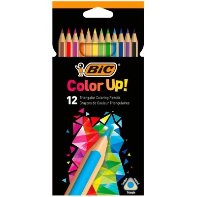 Caixa de 12 lápis de cor triangulares Color Up! da BIC