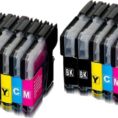 Pack de tinteiros para impressora com cores BK, Y, C, M