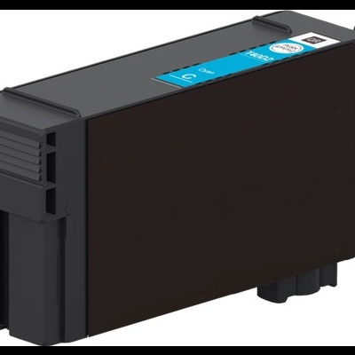 Cartucho de tinta preta para impressora com etiqueta azul e branca