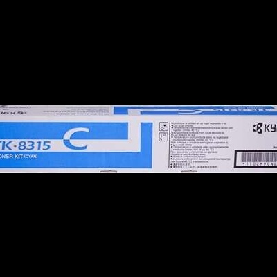 Caixa retangular de cartucho de toner KYOCERA TK-8315 cyan