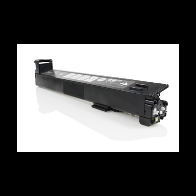 Cartucho de toner preto para impressora sobre superfície branca