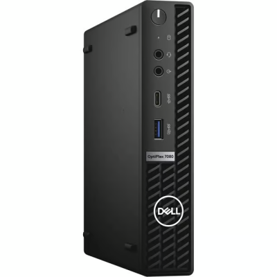 Microcomputador Dell OptiPlex 7080 preto com entradas USB e botão de ligar