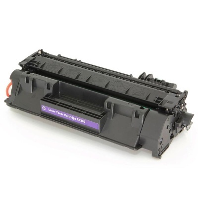 Cartucho de toner para impressora laser CF280 preto com etiqueta roxa