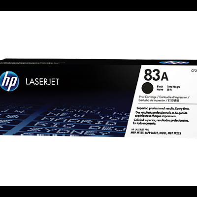 Caixa de cartucho de toner HP LaserJet 83A preto