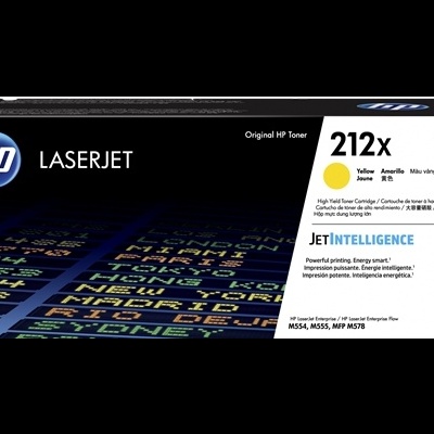 Embalagem de toner HP LaserJet 212x amarelo