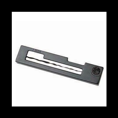 Máquina de carimbo preto rectangular com botão circular à direita