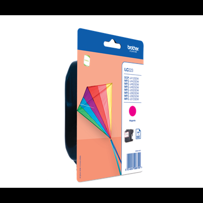 Embalagem colorida de papagaio com padrões triangulares e texto